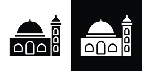 Mosque icon collection. line stroke icon. EPS 10