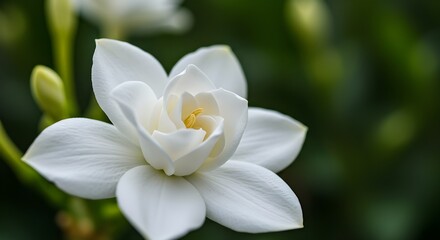 Fototapeta premium White and yellow flower.