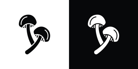 Naklejka premium Mushroom icon collection. line stroke icon. EPS 10