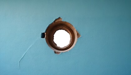 Intriguing wall with unique hole offers glimpse into unknown mystery for social media post size
