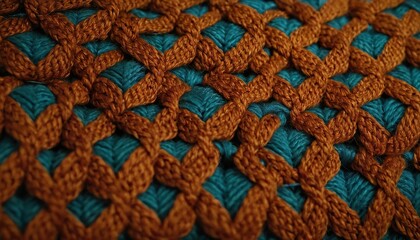 Weave Patterned Carpet With Appealing Texture Background

