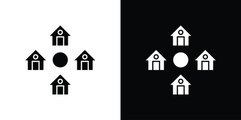 Neighbor icon collection. line stroke icon. EPS 10