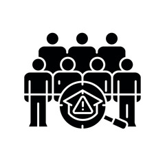 student performance tracking black flat icon for digital and print projects.