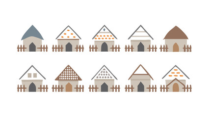 vector illustration of an old house