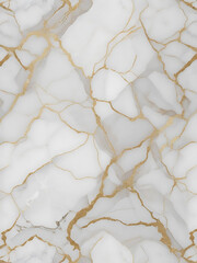 White Marble with Gold Veins Texture, Seamless Luxury Marble Background for Branding, High-End Marble Stone Texture with Gold Detail, generative ai
