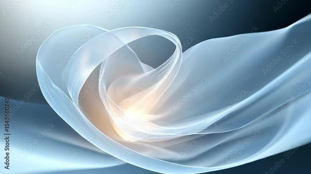 Aufkleber flowing abstract elegance: gentle, ethereal forms dance in a symphony of light and shadow, creating 