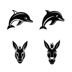 mascot logo animal head bundle