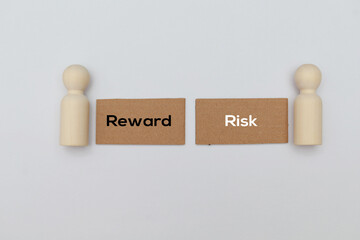 Sticks with two risk and reward options business concept