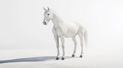 Obraz premium white horse isolated on white