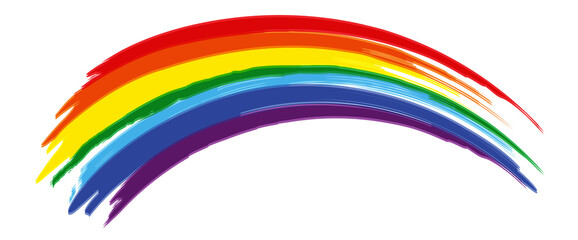 abstract brush stroke rainbow