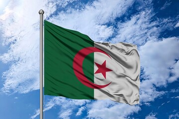 Flag of Algeria – National Banner of the North African Republic with Crescent and Star
