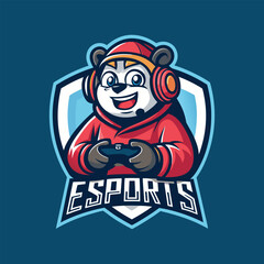 Esports logo vector • mascot gaming emblem • customizable badge icon for streaming, team branding, Twitch, YouTube, gaming tournaments, team identity, modern digital design

