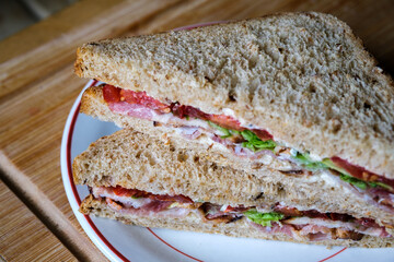  Fresh BLT Sandwich On Malted Brown Bread