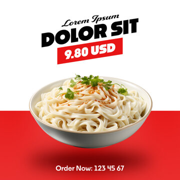 Restaurant Menu Promo Animation for Social Media Video with Text Animation