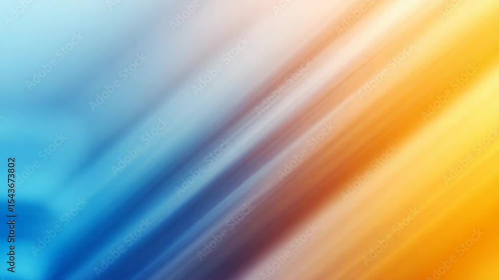Poster dynamic colorful motion blur abstract background video loop with orange and blue tones