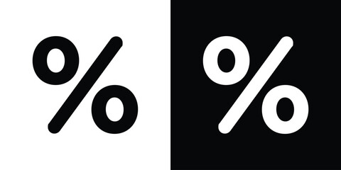 Percentage icon collection. line stroke icon. EPS 10