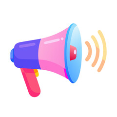 Megaphone broadcasting icon Material SVG Icon