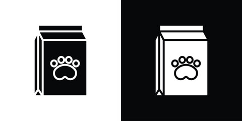 Pet food package icon collection. line stroke icon. EPS 10