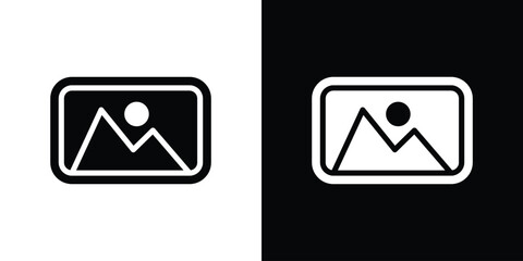 Picture icon collection. line stroke icon. EPS 10