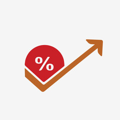 Percent arrow icon set vector
