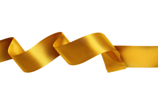 yellow ribbon banner icon on a white background isolated - Powered by Adobe