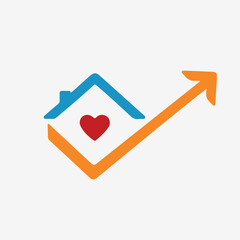Rising real estate prices vector
