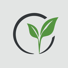 Recycling Environment Label With on White Background
