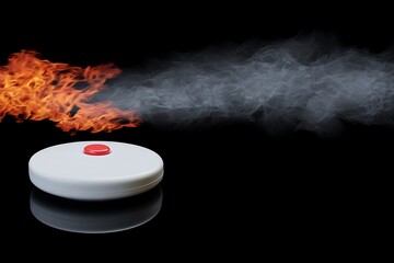 Fire alarm activation with smoke and flames