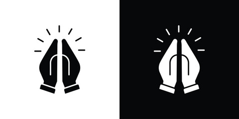 Pray icon collection. line stroke icon. EPS 10