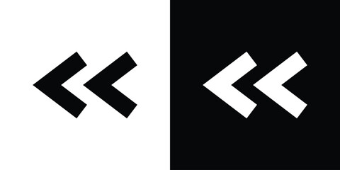 Previous arrow icon collection. line stroke icon. EPS 10