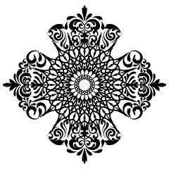 Geometric mandala background design.