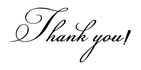 Thank You Lettering and Confetti Sign – Handwritten Brush Script and Vintage Typography Vector illustration.
