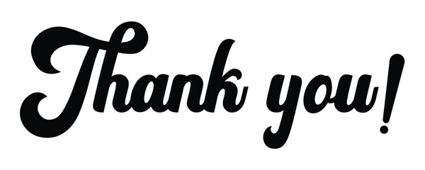 Thank You Lettering and Confetti Sign – Handwritten Brush Script and Vintage Typography Vector illustration.
