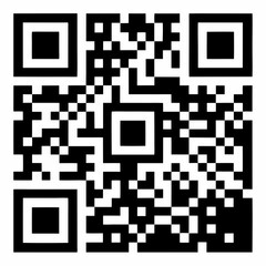 Black and white qr code isolated on white background