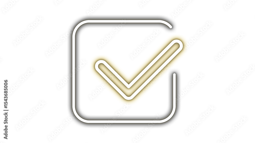 Poster check mark. icon for design. easily editable