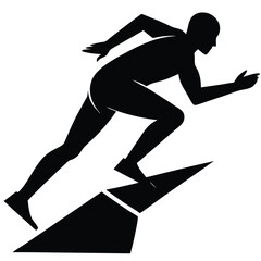 santa climbing chimney with sack of gifts silhouette