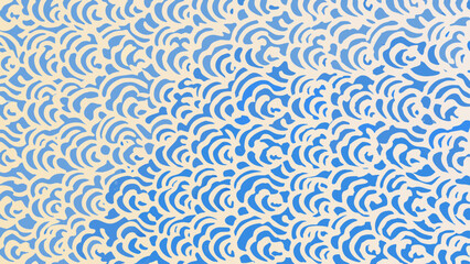Abstract swirl pattern with blue and cream colors creating a dynamic and fluid visual texture design