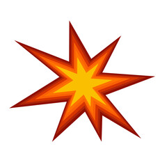 Fototapeta premium Abstract Explosion clipart illustration element isolated on transparent background