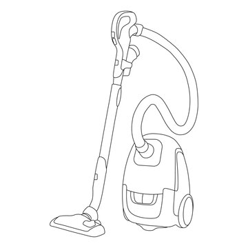 recommend clip art: Vacuum Cleaner line art vector design. Vacuum Cleaner outline illustration design.