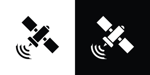 Satellite icon collection. line stroke icon. EPS 10