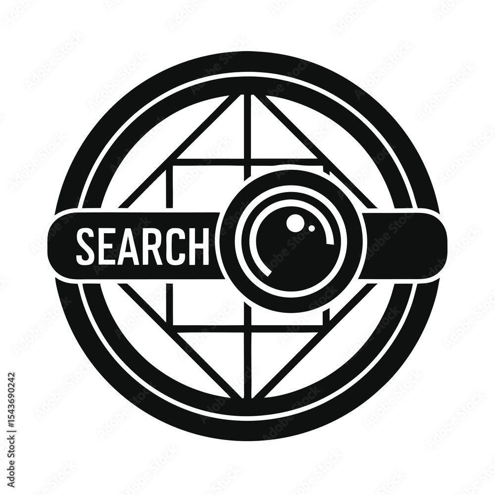 Poster search engine optimization icon in simple style