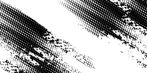 Tire tread marks, wheel textures, tire marks - car racing, motocross, drift, rally, off-road and others. Vector black isolated texture in grunge style © halwani
