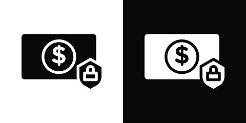 Secure payment icon collection. line stroke icon. EPS 10