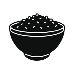 Vector illustration of a bowl of a red caviar