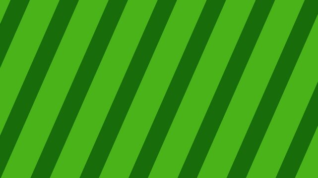 Animated diagonal striped background, green seamless pattern video animation