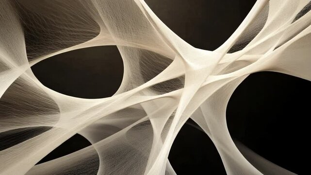 Abstract Lines and Forms: This image features a mesmerizing dance of lines and forms, creating an intricate, flowing composition with a sense of movement, elegance, and spatial depth.