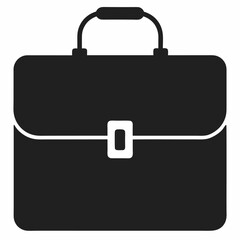 Business Briefcase Icon on White Background – Vector Illustration for Office, Corporate, and Professional Concepts
