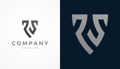 Initial Letter PS Logo Design, Stylish letter PS with two color, usable for brand and company logos, vector illustration