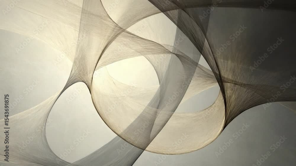 Poster Abstract Lines: A mesmerizing display of interconnected lines gracefully intertwining, evoking a sense of fluidity and depth, and the interplay of light and shadow.