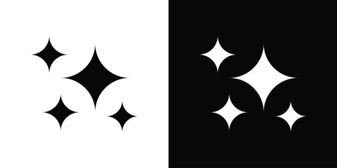 Sparkles icon collection. line stroke icon. EPS 10